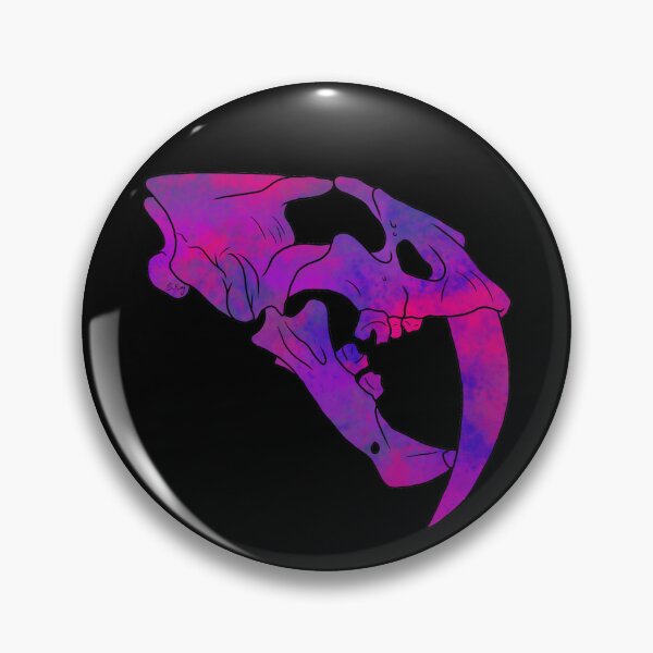 Item preview, Smilodon/Saber Toothed Tiger Skull (Pride - Bi) designed and sold by CKing-Paleo-Art.