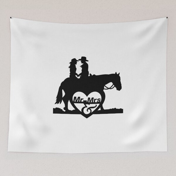Item preview, Wedding Bachelor Party T Shirt, Wedding T Shirt, Western Cowboy Themed Wedding, Mr. and Mrs., Romantic Couple, Bride and Groom Wedding Gift T-Shirt designed and sold by sixday 7day.
