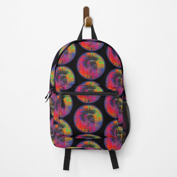 Item preview, Punk Mohawk Skull – Vibrant Grunge Art Project designed and sold by DreamsArtwear.