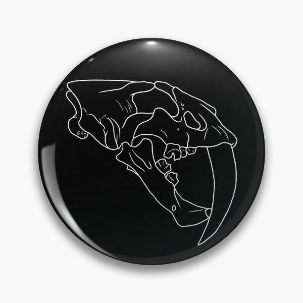 Item preview, Smilodon/Saber Toothed Tiger Skull Outline designed and sold by CKing-Paleo-Art.