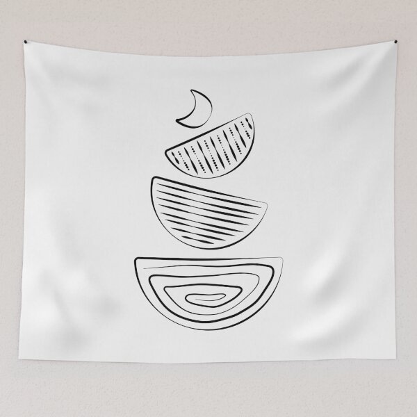 Item preview, Three semicircles, abstract tower designed and sold by OM-lova.