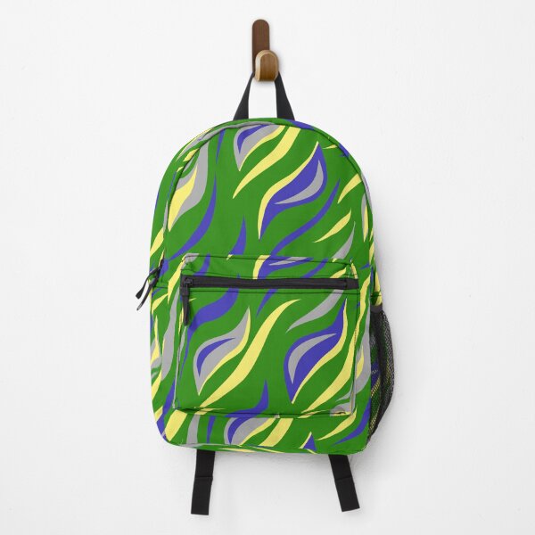 Item preview, Blue Yellow Grey Green Tiger Stripe  designed and sold by Sharon Schwalbe.