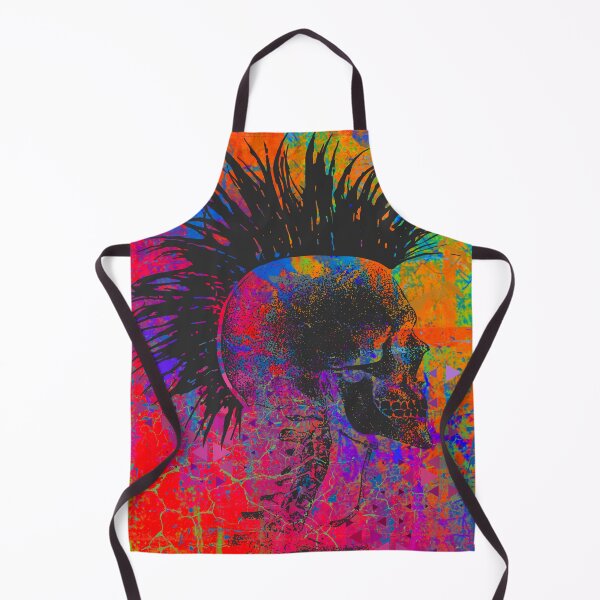 Item preview, Punk Mohawk Skull – Vibrant Grunge Art Project designed and sold by DreamsArtwear.