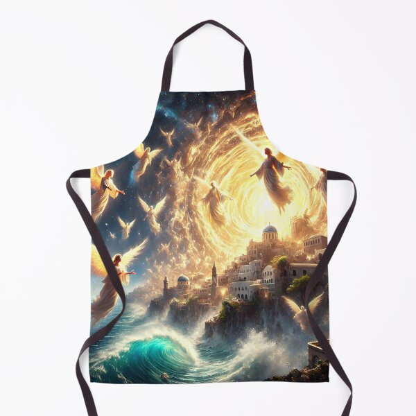 Item preview, Celestial Guardians – Angels Descend Upon Santorini designed and sold by Chroma Myst.