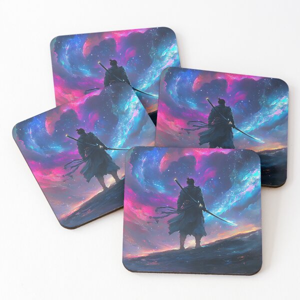 Item preview, Neon Samurai: Guardian of the Cosmic Rift designed and sold by PixelReverb.