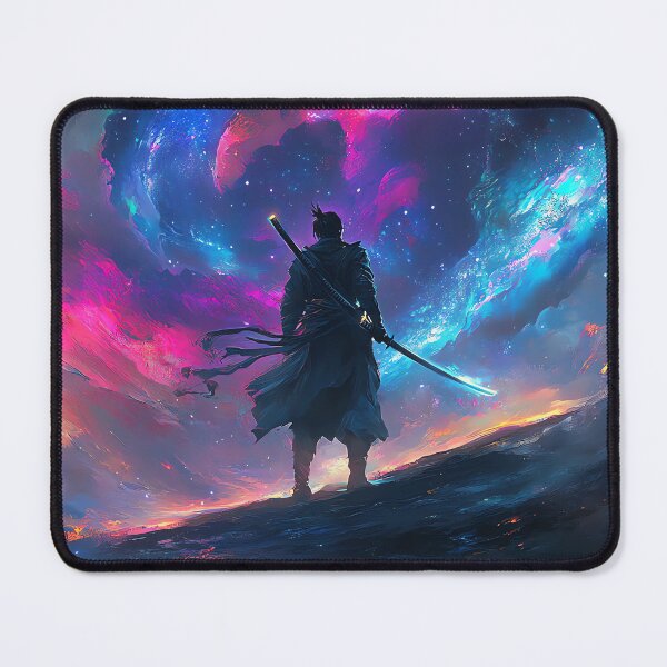 Item preview, Neon Samurai: Guardian of the Cosmic Rift designed and sold by PixelReverb.