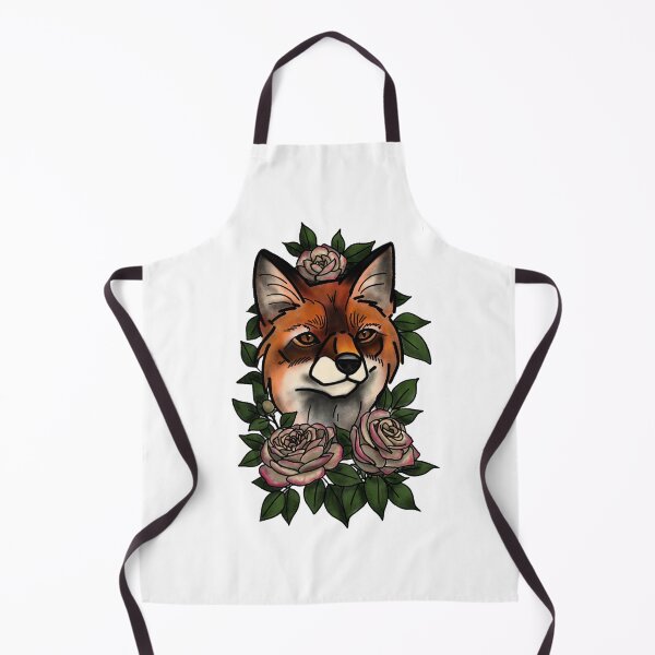 Item preview, Copy of Fox with flowers neotrad tattoo style designed and sold by LeahcarsArt.
