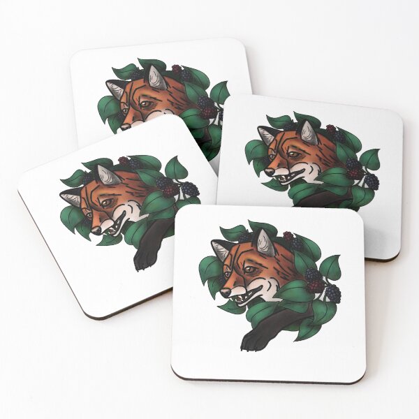 Item preview, Fox with berries neotrad tattoo style designed and sold by LeahcarsArt.