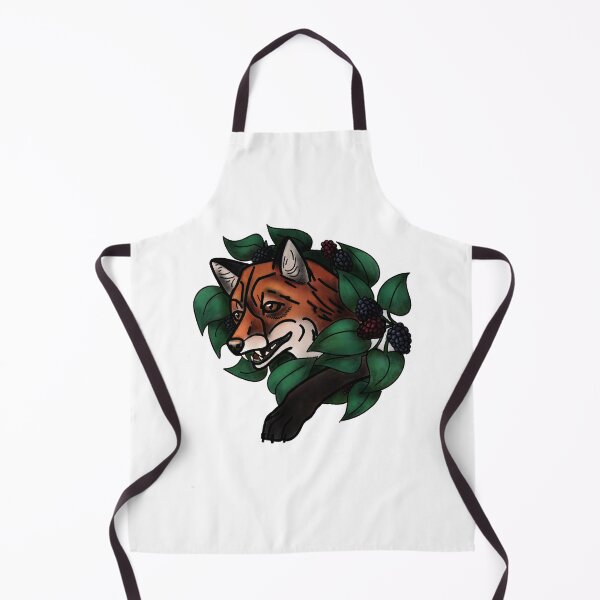 Item preview, Fox with berries neotrad tattoo style designed and sold by LeahcarsArt.