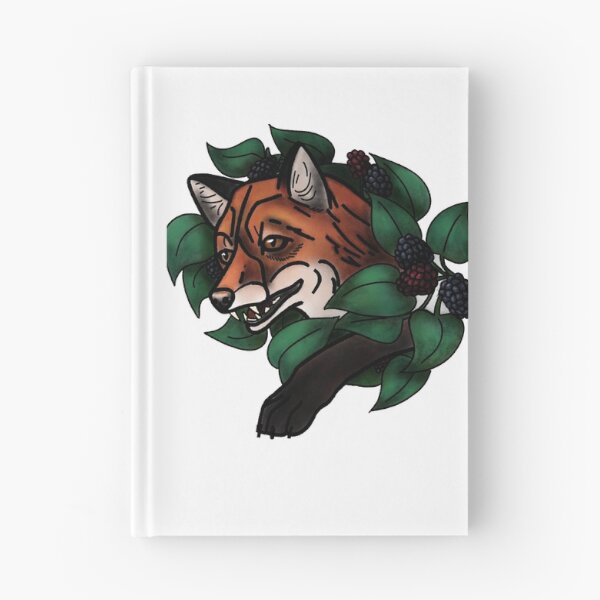 Item preview, Fox with berries neotrad tattoo style designed and sold by LeahcarsArt.