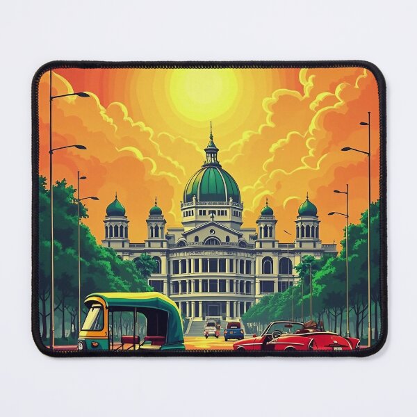 Item preview, Digital Retro Pop Art Poster of Dhaka, Bangladesh | Vibrant Cityscape Design | Retro Urban Aesthetic | Dhaka Cultural Art designed and sold by PaintedPixels01.