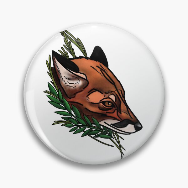 Item preview, Fox with grass neotrad tattoo style designed and sold by LeahcarsArt.