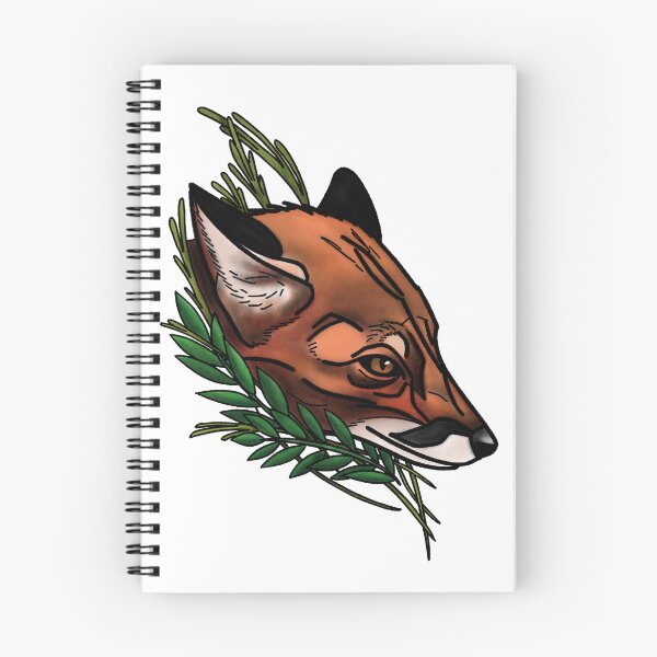Item preview, Fox with grass neotrad tattoo style designed and sold by LeahcarsArt.