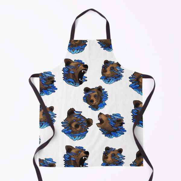 Item preview, Bears with blue mushrooms tattoo style designed and sold by LeahcarsArt.