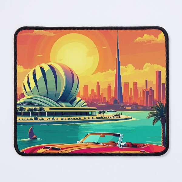 Item preview, Digital Retro Pop Art Poster of Doha | Vibrant Doha Skyline | Vintage Qatar Art | Colorful City Design designed and sold by PaintedPixels01.