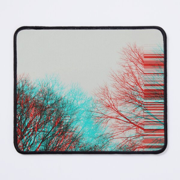 Item preview, Glitch Trees in Blue and Red designed and sold by Clara Black Ink.
