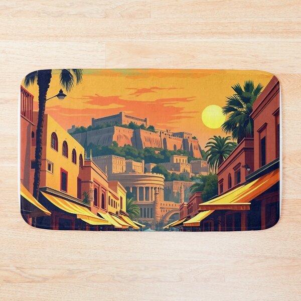 Item preview, Digital Retro Pop Art Poster of Doha | Vibrant Doha Skyline | Vintage Qatar Art | Colorful City Design designed and sold by PaintedPixels01.