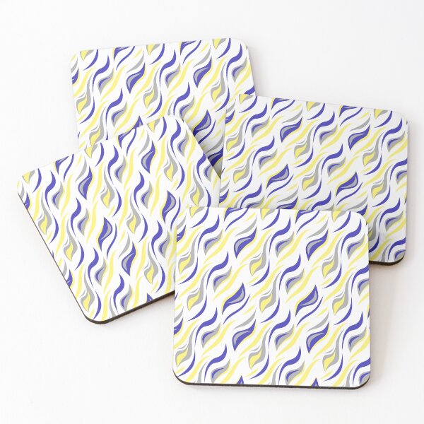 Item preview, Royal Blue Yellow and Grey Tiger Stripe Repeat Pattern designed and sold by Sharon Schwalbe.