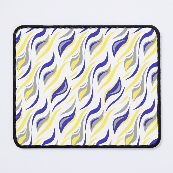 Item preview, Royal Blue Yellow and Grey Tiger Stripe Repeat Pattern designed and sold by Sharon Schwalbe.