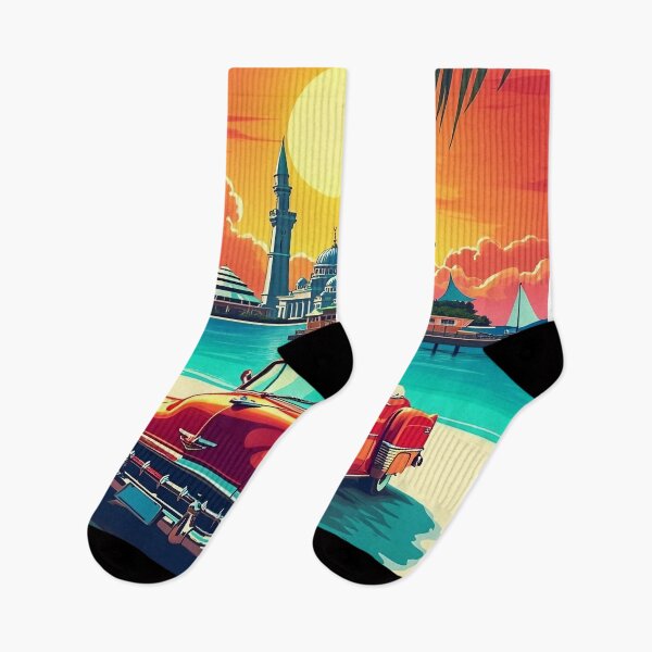Item preview, Digital Retro Pop Art Poster of Doha | Vibrant Doha Skyline | Vintage Qatar Art | Colorful City Design designed and sold by PaintedPixels01.