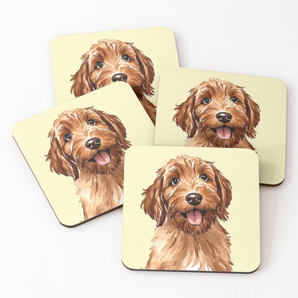 Item preview, Golden Doodle Watercolor Puppy (yellow) designed and sold by Magnolia Valley Art.