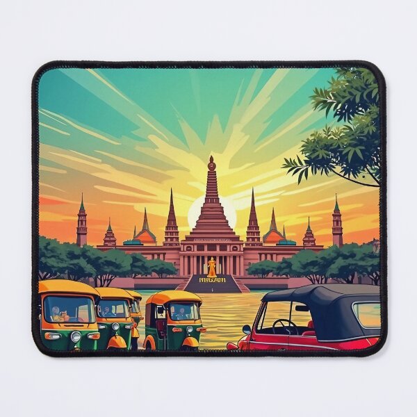 Item preview, Digital Retro Pop Art Poster of Phnom Penh Cambodia | Vibrant Cityscape Design | Vintage Southeast Asia Poster | Cambodian Art designed and sold by PaintedPixels01.