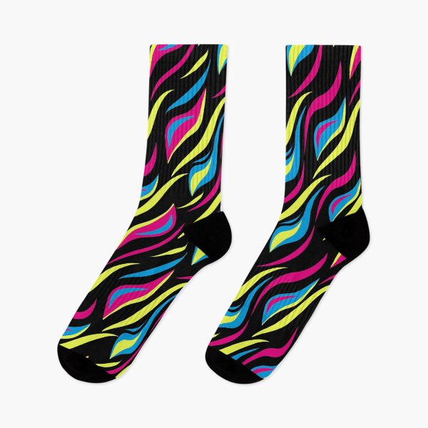 Item preview, Teen Tiger Neon on Black Pattern Repeat designed and sold by Sharon Schwalbe.