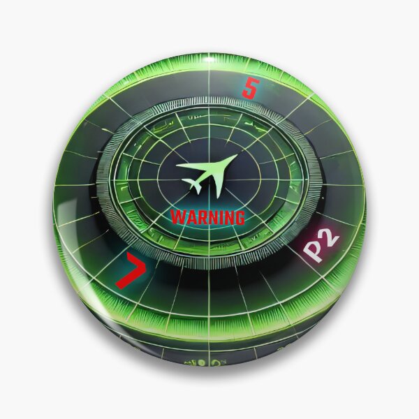 Item preview, Futuristic Top-Down Green Radar Screen – Aircraft Warning System designed and sold by SakuraJapanArt.