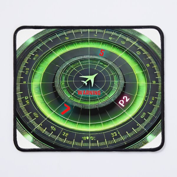 Item preview, Futuristic Top-Down Green Radar Screen – Aircraft Warning System designed and sold by SakuraJapanArt.