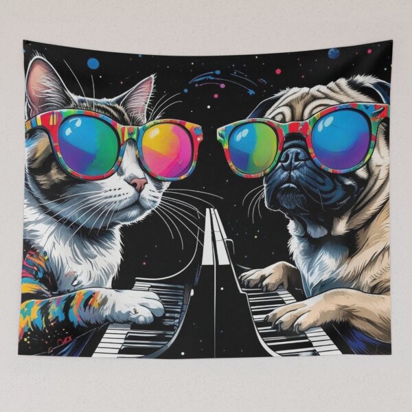 Item preview, Playing piano together  designed and sold by Crazy B Loco.