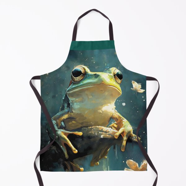 Item preview, Space Frog on a Sweet Trip flying High with floaty flower So Hoppy #4 designed and sold by Vicki Noble Art.