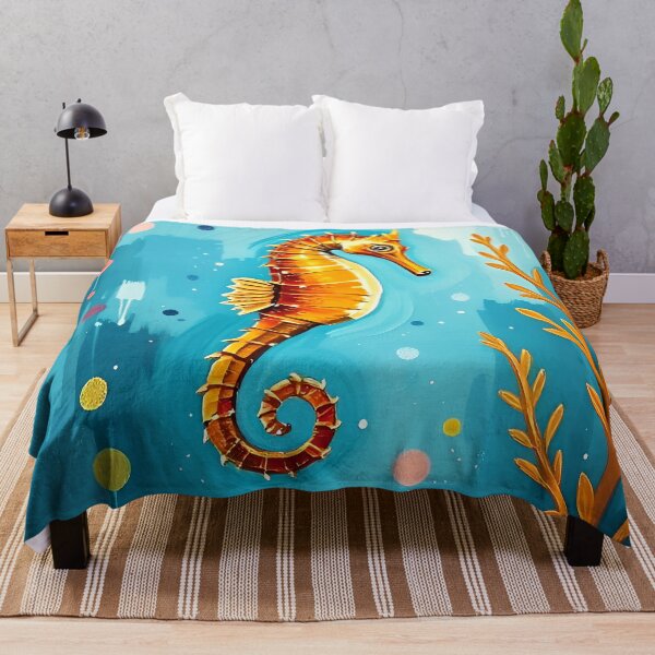 Item preview, Artistic Seahorse Artwork. Marine Life Ocean Wildlife designed and sold by kakarikihill.