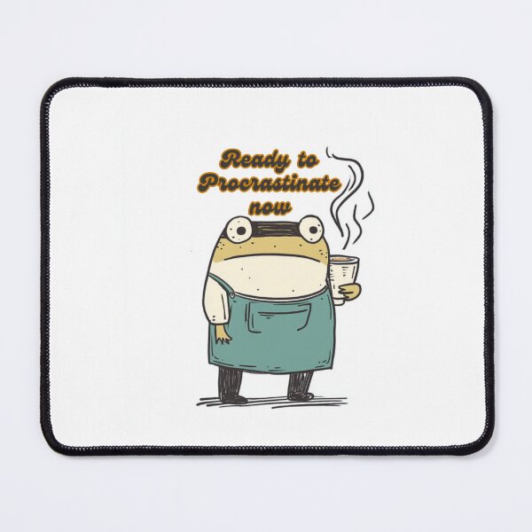 Item preview, Ready to Procrastinate Now – Funny Coffee Frog designed and sold by Molly's Gone Mad .