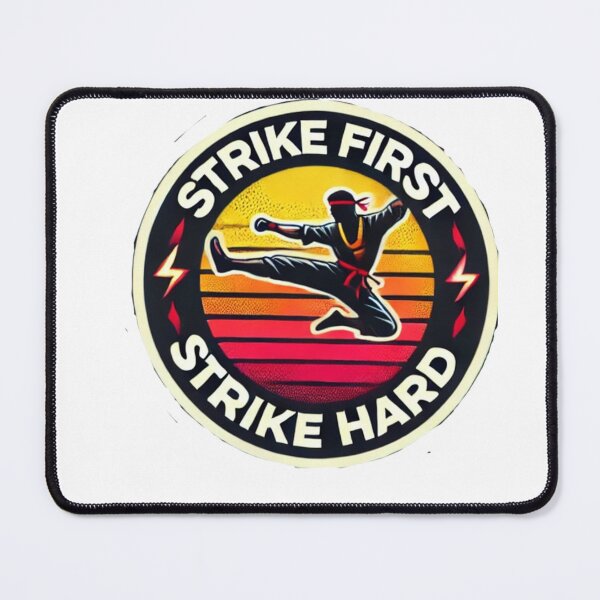 Item preview, Strike First Strike Hard Cobra Kai sticker designed and sold by iiBellaArt.