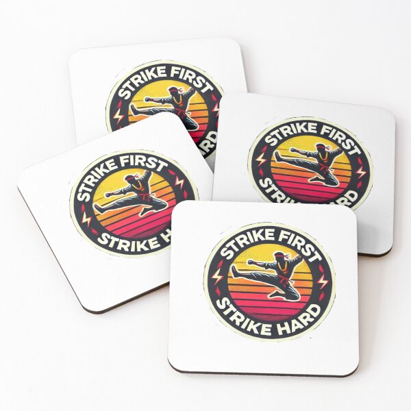 Item preview, Strike First Strike Hard Cobra Kai sticker designed and sold by iiBellaArt.