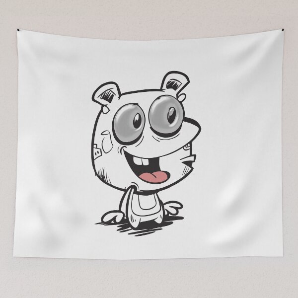 Item preview, Minimalist Black Line Art Bear Illustration - Crazy, Savage Look designed and sold by Pickmash.