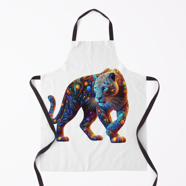 Item preview, Cosmic Neon Panther – A Glowing Guardian designed and sold by GloriousArtSKD.