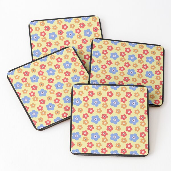 Item preview, Vintage country flowers pattern on soft yellow background designed and sold by Topmel.