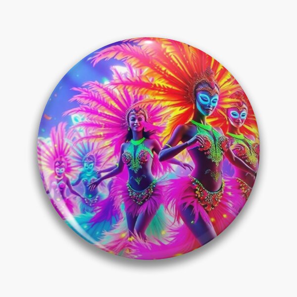 Item preview, Neon Carnival Dancers-Mardi Gras designed and sold by DehatiCanvas.