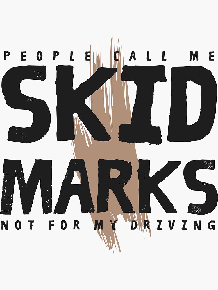 Thumbnail 3 of 3, Sticker, Skid Marks designed and sold by UNK-Fatigues.