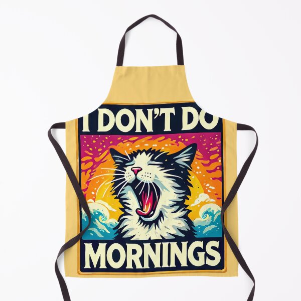 Item preview, I don't do mornings, typography designed and sold by maxmaj.