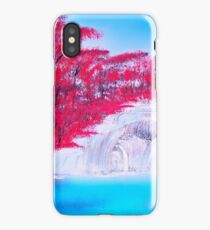 Crimson Cascade iPhone Case