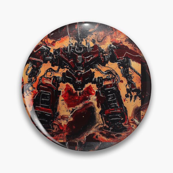 Item preview, Robot Mech Acrylic Pour Painting 030 designed and sold by Paws Of Aries.