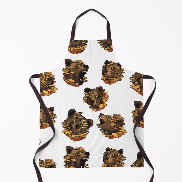 Item preview, Bears with yellow mushrooms tattoo style designed and sold by LeahcarsArt.