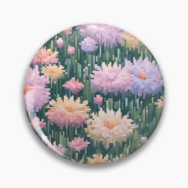 Item preview, Pastel Pixel Flower Field Pattern designed and sold by Glam-OOTD.