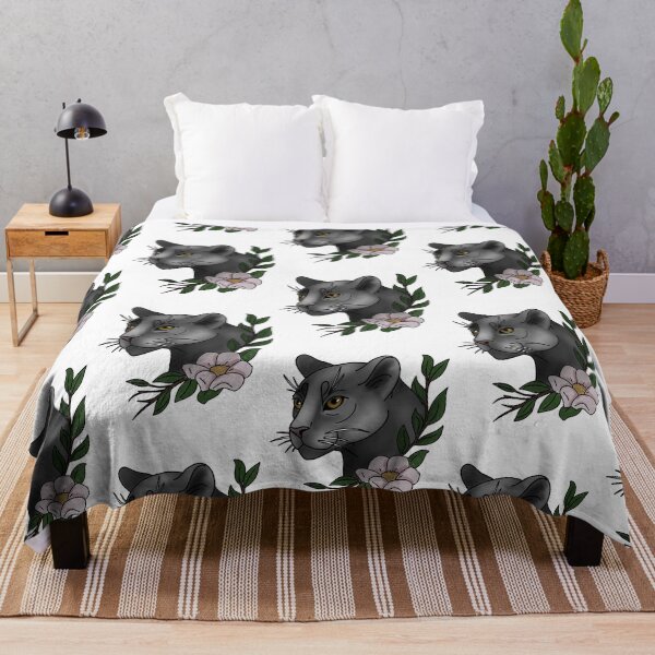 Item preview, Panther with flower neotrad tattoo style designed and sold by LeahcarsArt.