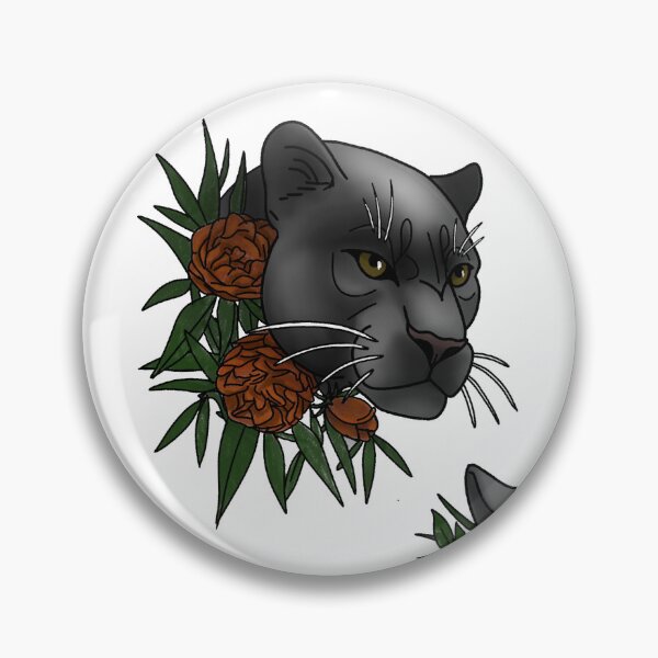 Item preview, Copy of Panther with flower neotrad tattoo style designed and sold by LeahcarsArt.