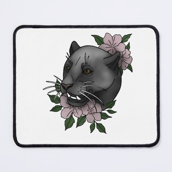 Item preview, Panther with flower neotrad tattoo style designed and sold by LeahcarsArt.