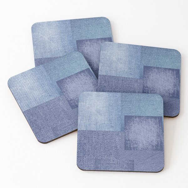 Item preview, Crafty Blue Jean Denim Patchwork Collage designed and sold by BleuAbstracts.