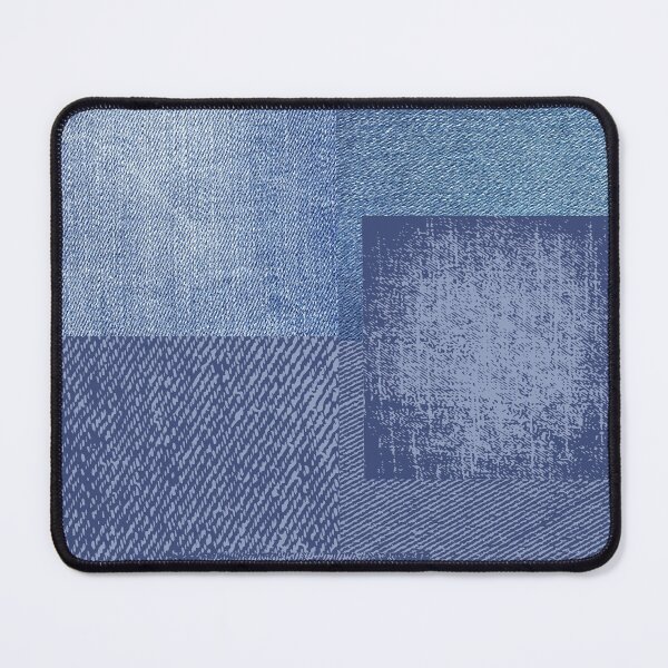 Item preview, Crafty Blue Jean Denim Patchwork Collage designed and sold by BleuAbstracts.